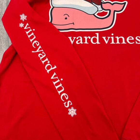 VINEYARD VINES SANTA WHALE POCKET TEE, SIZE SMALL - Picture 3 of 6